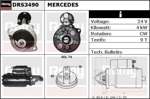 DELCO REMY Стартер DRS3521